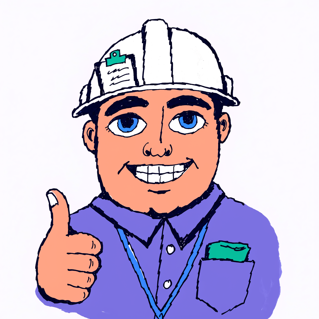 Illustrated portrait of Carlos G., project manager and site superintendent