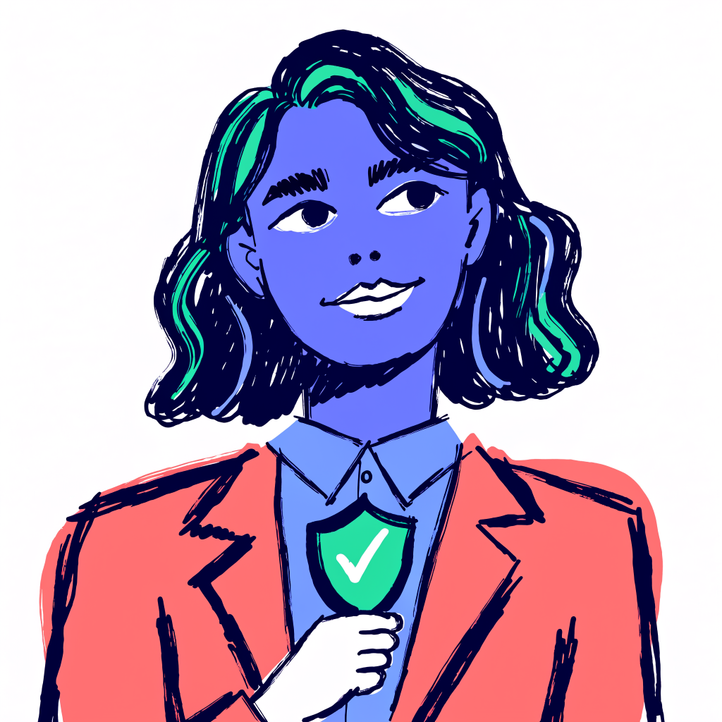 Illustrated portrait of Lisa O., risk manager
