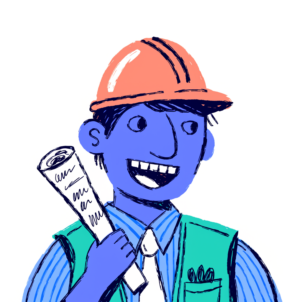 Illustrated portrait of Mike G., vendor and subcontractor
